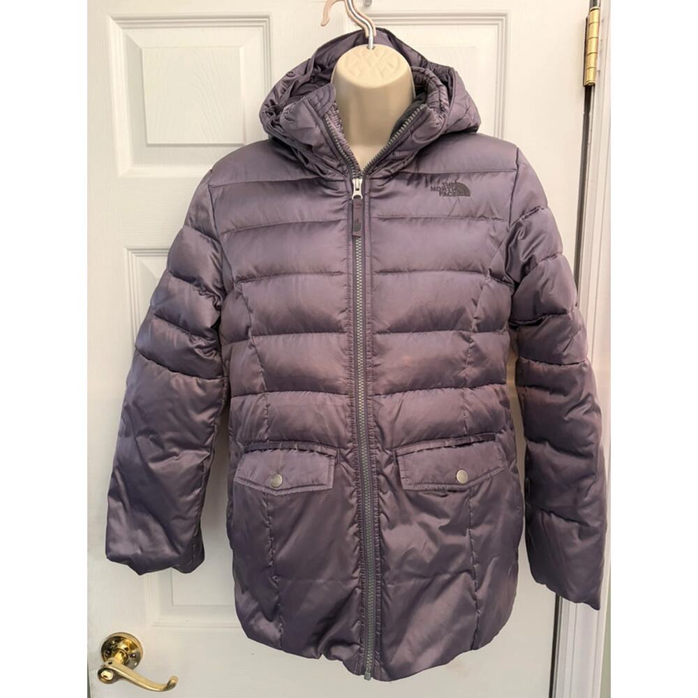 The North Face‎ Girls XL 18 Purple Goose Down Hooded Puffer Parka NF0A34V9